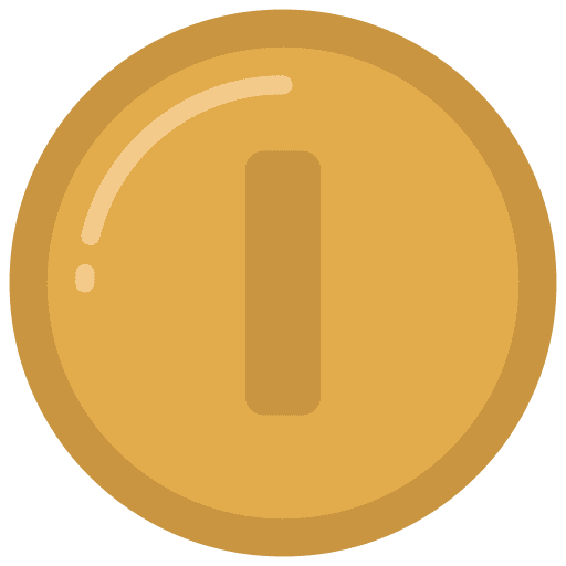 Coin play credits video game icon