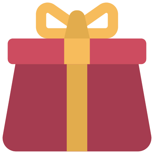 Gift box birthday and party gift box present icon