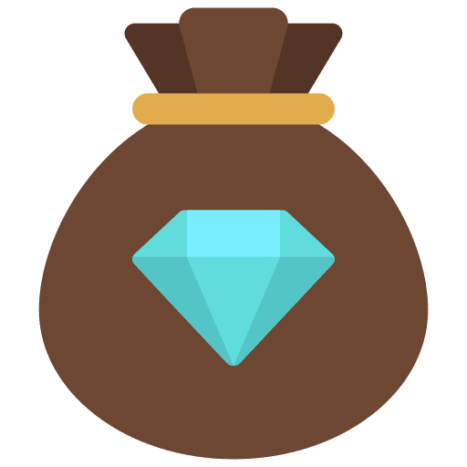 Money bag wealth investment bag icon