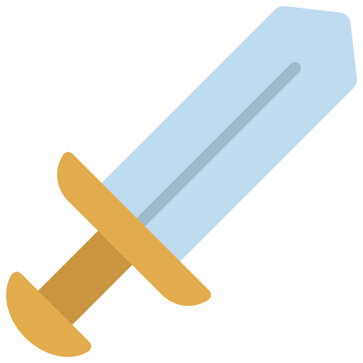 Sword fight antique blade icon