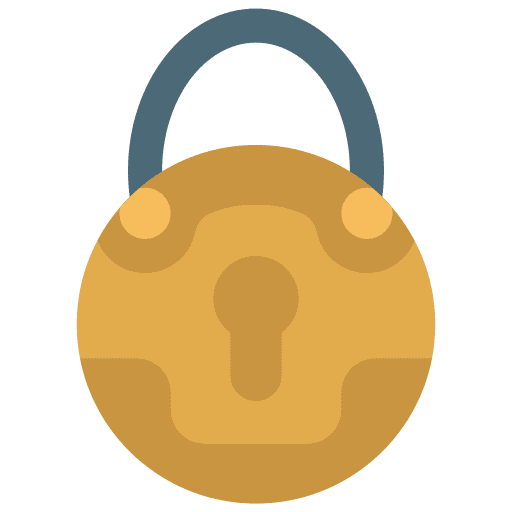 Padlock secure security video game icon