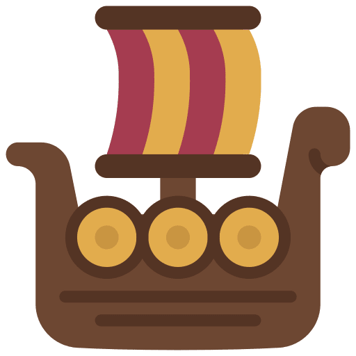 Viking ship sea marine boat icon