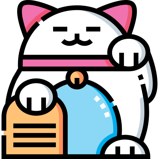 Maneki neko lucky traditional cultures icon