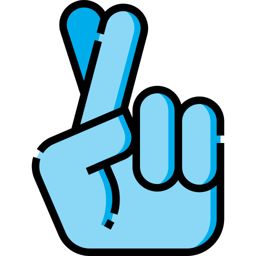 Crossing fingers hope luck cultures icon Crossing fingers hope luck cultures icon