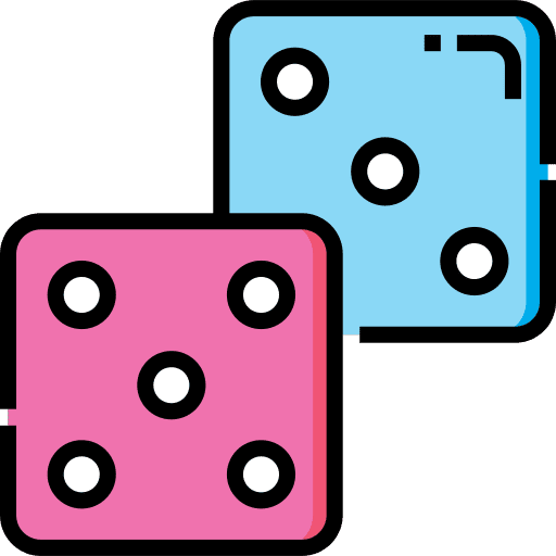 Dices roll play dice icon Dices roll play dice icon