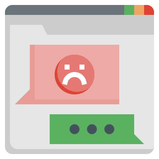 Dissatisfied failure disappointment irritation icon