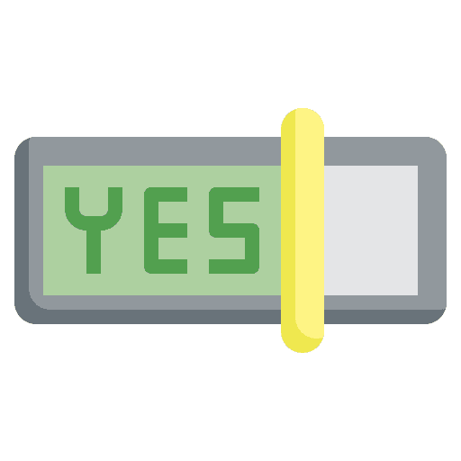 Yes shapes and symbols business and finance yes icon