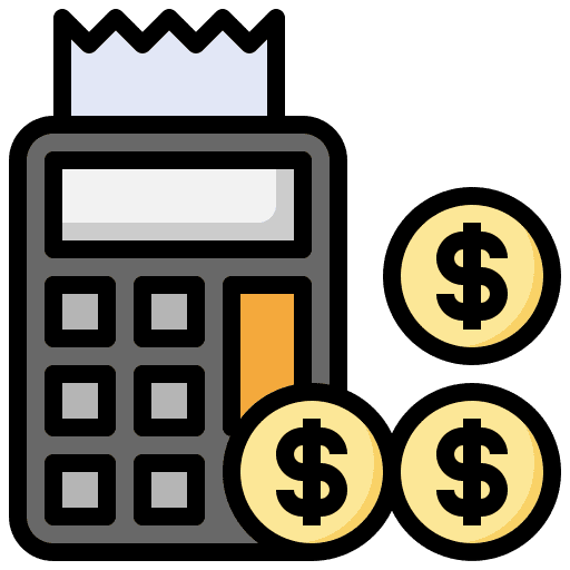 Calculator income tax calculate accounting icon