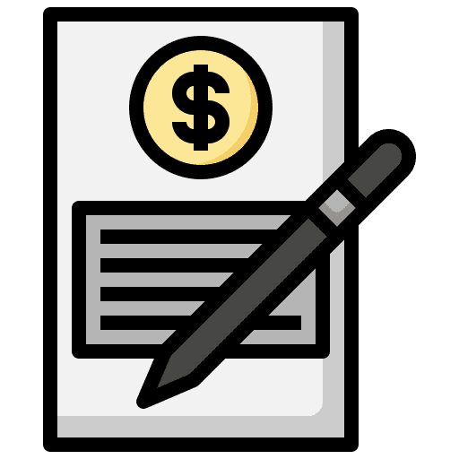 Document business and finance fraudulent fraud icon
