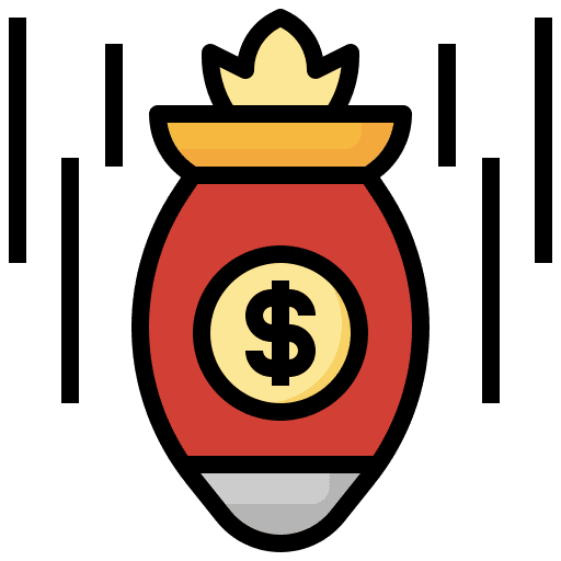 Bomb bomb recession money icon Bomb bomb recession money icon