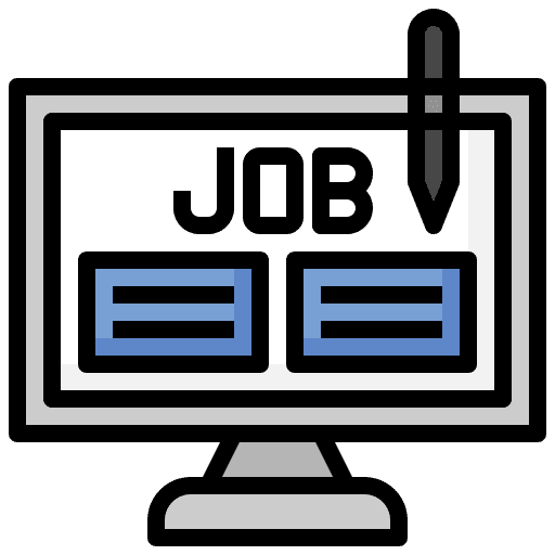 Computer ladder job promotion job seeker icon Computer ladder job promotion job seeker icon