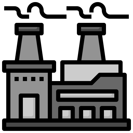 Factory production industry global icon Factory production industry global icon