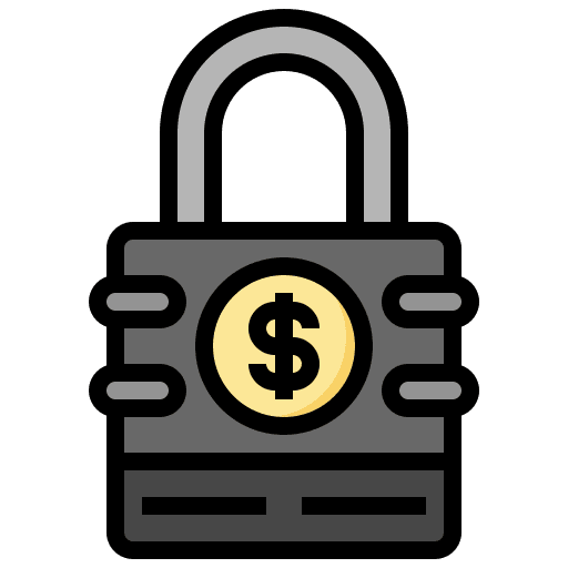 Lock ban crisis security icon Lock ban crisis security icon