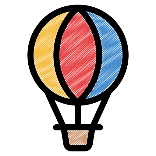 Hot air balloon hot air balloon flight trip icon