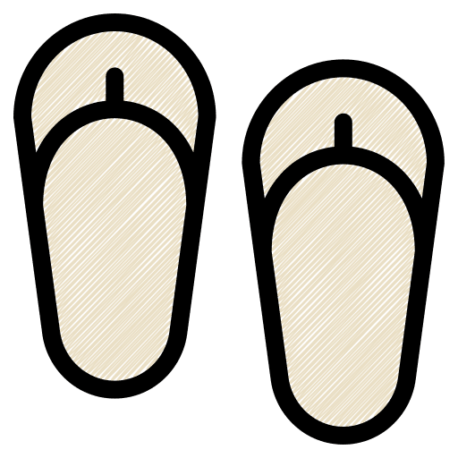 Slippers sandals summer footwear icon Slippers sandals summer footwear icon