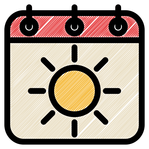 Summer calendar schedule event icon Summer calendar schedule event icon