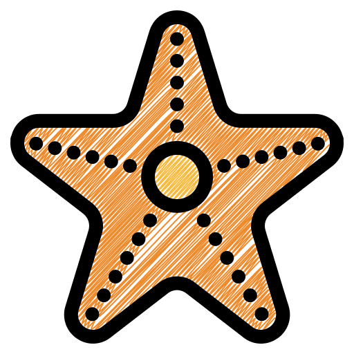 Summer sea star sea life fivepointed icon Summer sea star sea life fivepointed icon
