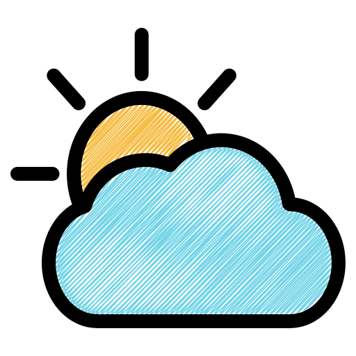 Cloudy day weather forecast day icon Cloudy day weather forecast day icon