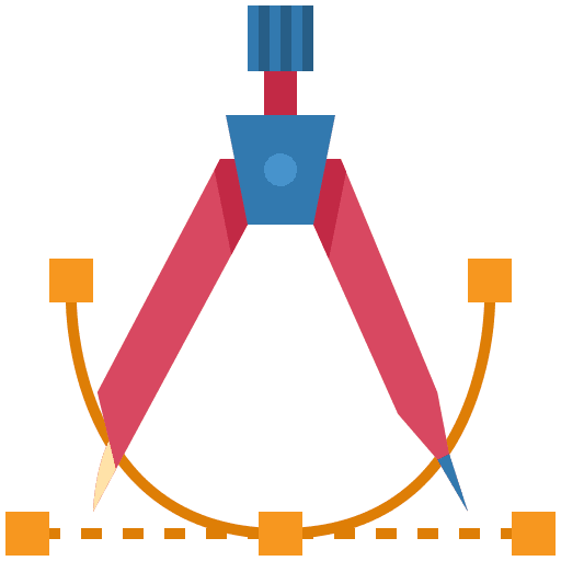 Compass art and design drawing compass icon