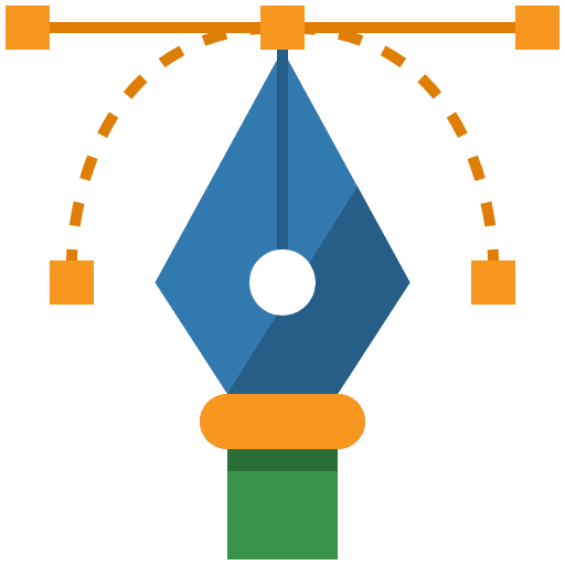 Pen tool edit tools vector drawing tool icon