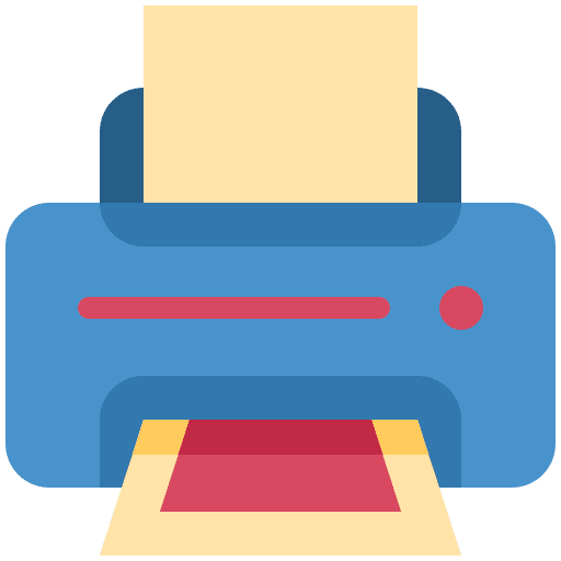Printer technology electronics paper icon