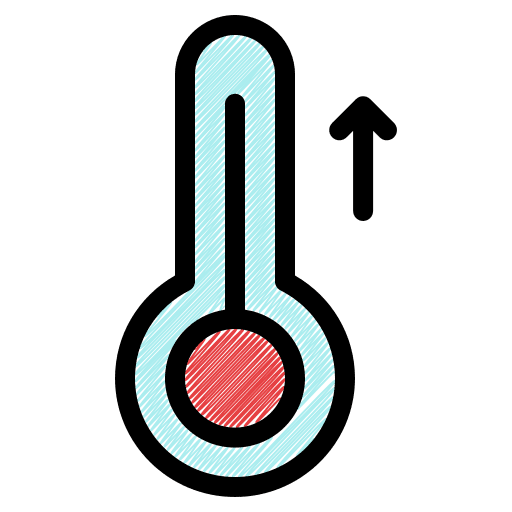 Summer hot sun thermometer icon Summer hot sun thermometer icon