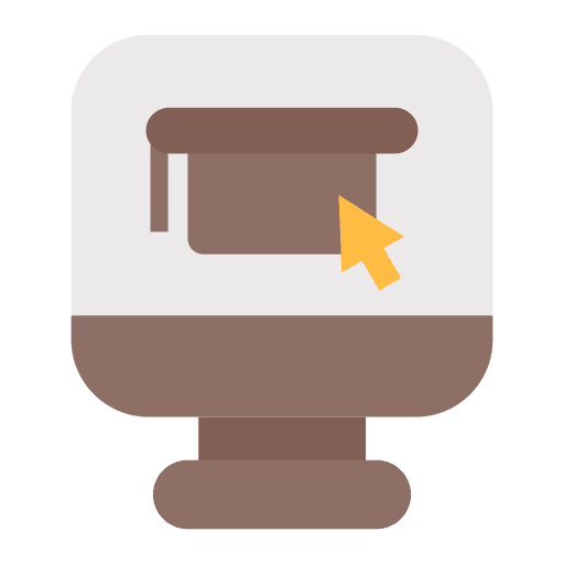 Online learning student elearning training icon Online learning student elearning training icon
