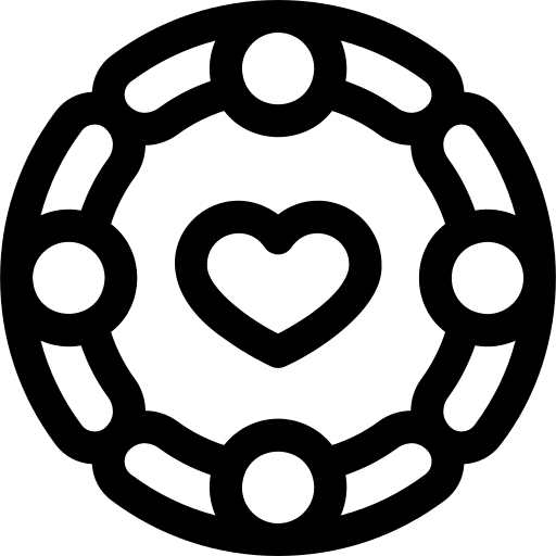 Friendship hug friendship heart icon