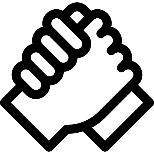 Handshake afro caucasian help icon