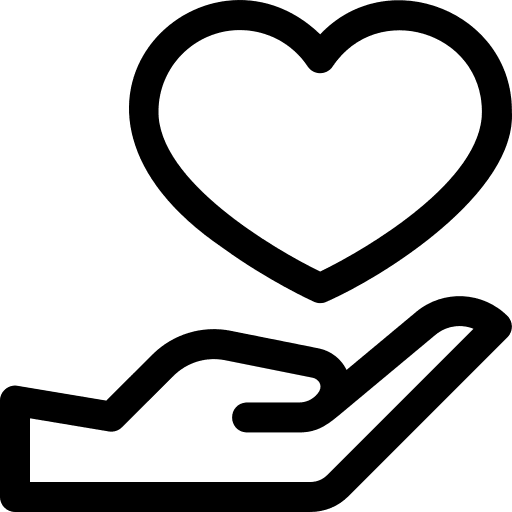 Love charity love heart icon