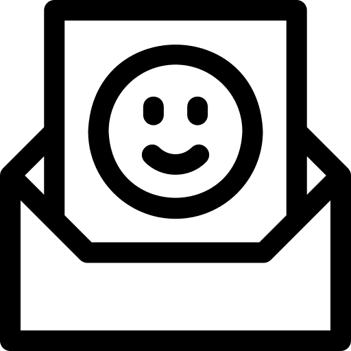 Mail emoji communications happy face icon Mail emoji communications happy face icon