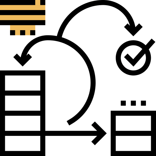 Product backlog arrows business and finance icon