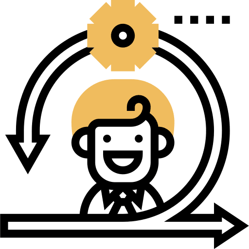 Agile business and finance methodology user icon Agile business and finance methodology user icon