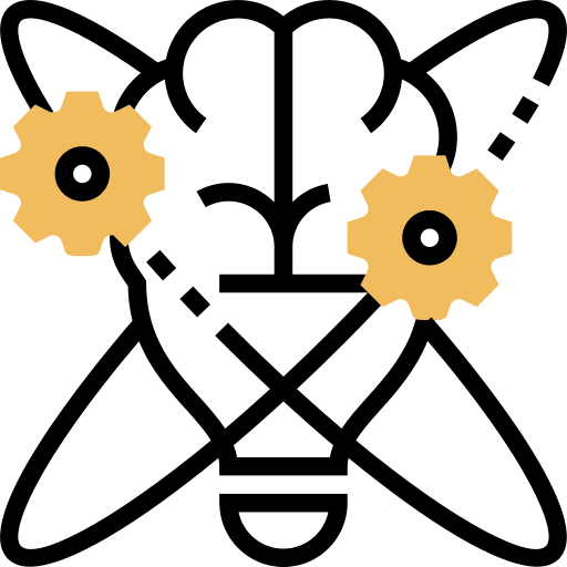 Innovation marketing brain lightbulb icon Innovation marketing brain lightbulb icon