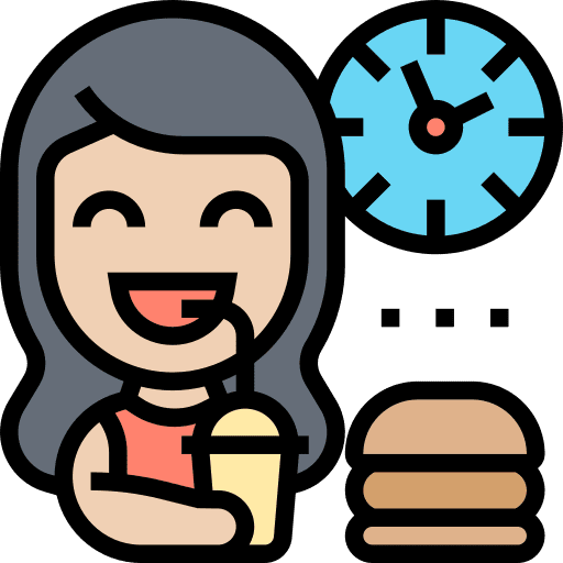 Break food and restaurant luch time time to eat icon