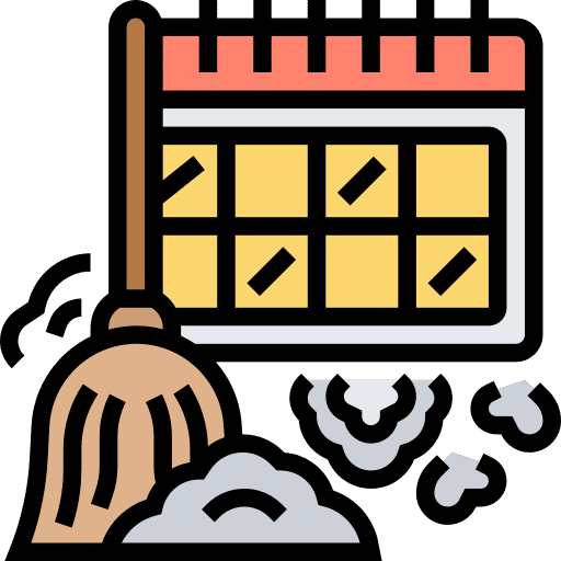 Cleaning organization schedule housekeeper icon Cleaning organization schedule housekeeper icon