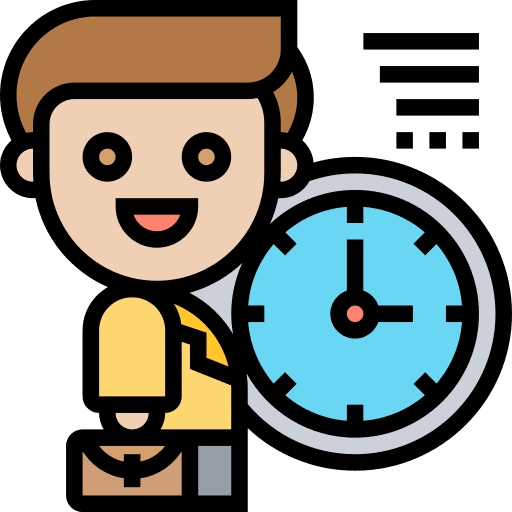 Working working hours hour punctuality icon