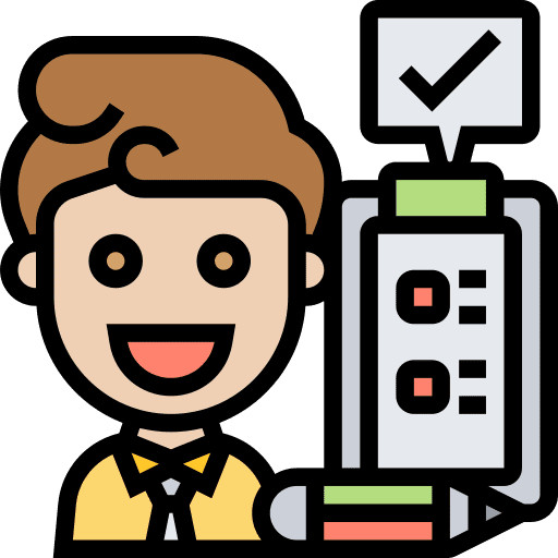 Daily checklist accountability man icon Daily checklist accountability man icon