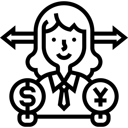 Money exchange currency changer economy icon