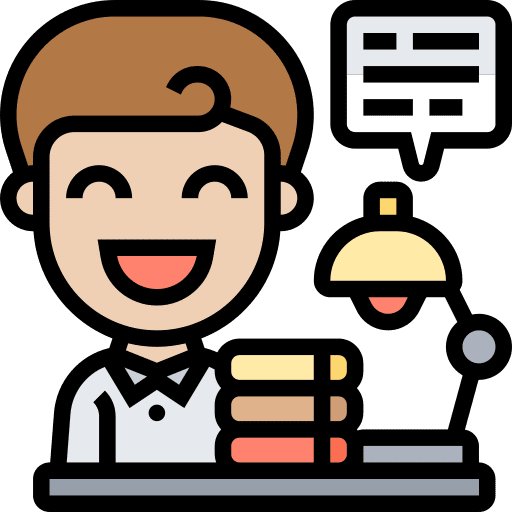 Study reading books speech bubble icon Study reading books speech bubble icon
