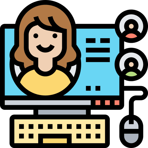 Webinar online education communications online course icon