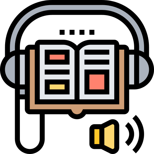 Audiobook study education listen icon Audiobook study education listen icon