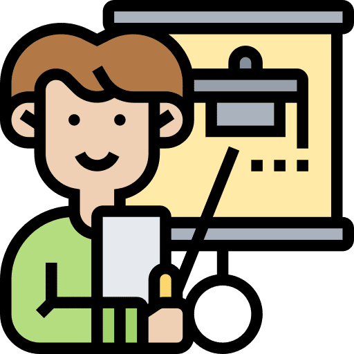 Instructor teacher man person icon