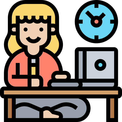 Learning studying online woman icon Learning studying online woman icon