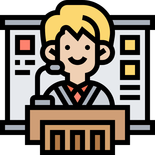 Lecture internet online course teacher icon Lecture internet online course teacher icon