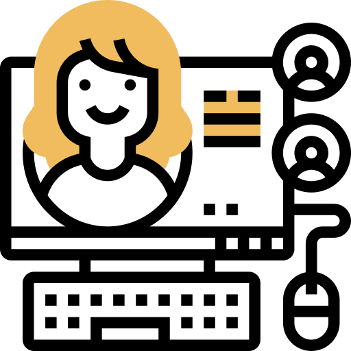 Webinar elearning online class conference icon