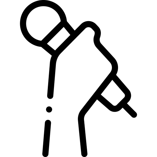 Singing voice microphone audio icon