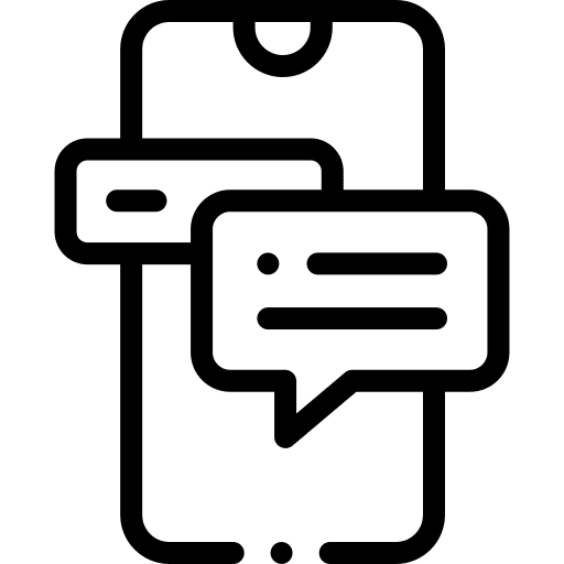 Chat cellphone communications message icon Chat cellphone communications message icon
