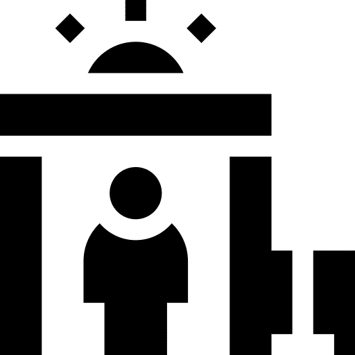 Metal detector humanpictos museum gate icon