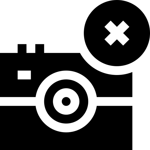 No photo prohibition forbidden no camera icon No photo prohibition forbidden no camera icon
